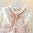thumbnail image 6 of XXWXYD Baby Girl Plaid Dress Long Sleeve Princess Skirt Doll Collar Bow Detail Autumn Fall Holiday Part𝗒 Outfit Clothing, 6 of 7