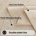 thumbnail image 5 of decorUhome Waterproof Rectangle Linen Tablecloth, Wipeable Burlap Table Cloth, Wrinkle and Stain Resistant Washable Table Cover for Kitchen, Dining, Parties, 60x102, Linen, 5 of 8