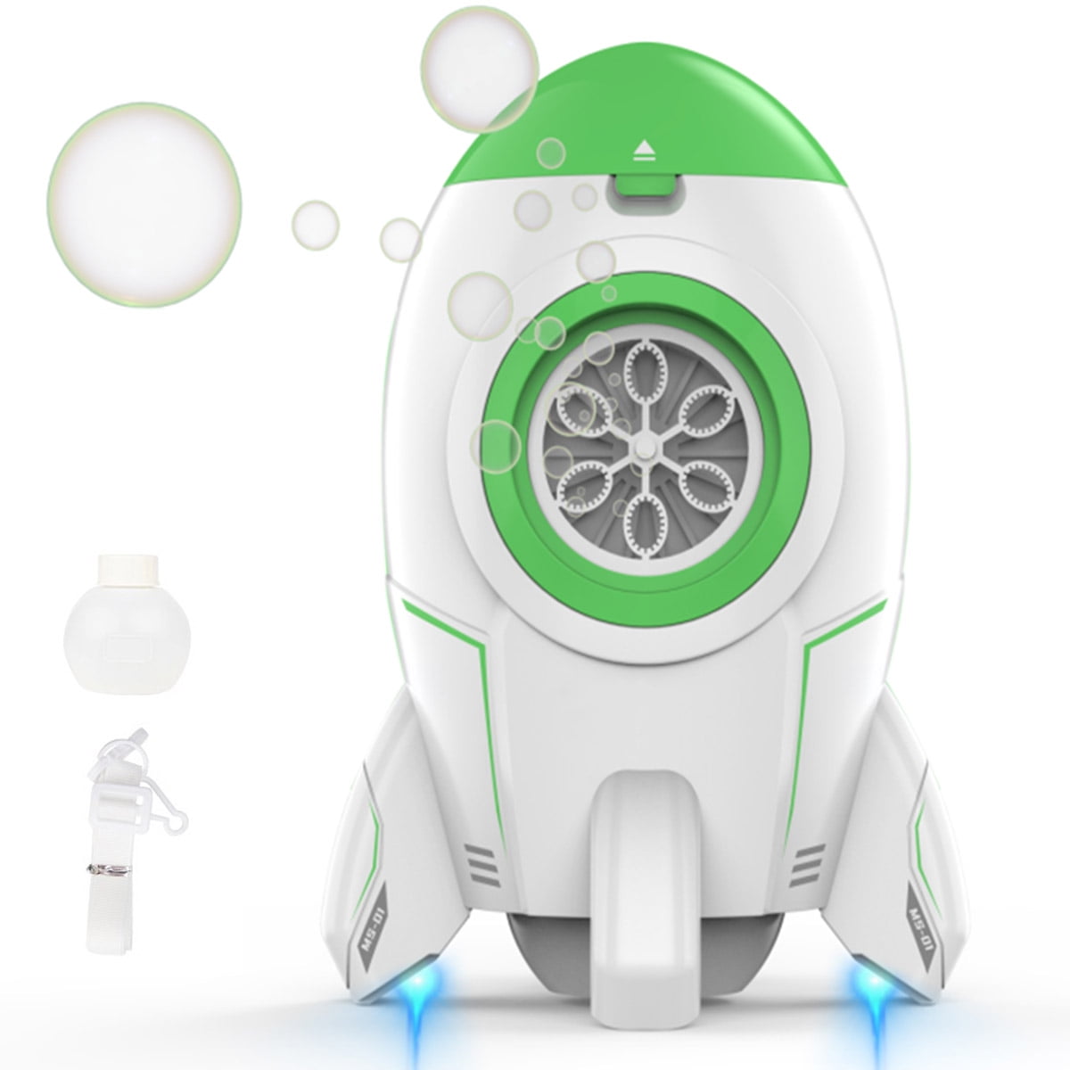 Miuline Bubble Machine For Kids,Rocket Bubble Maker 4000+ Bubbles/min