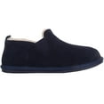 thumbnail image 4 of Mens Genuine Sheepskin Easy Slip On Twin Gusset Winter Slipper Boot - Navy - US 7, 4 of 7