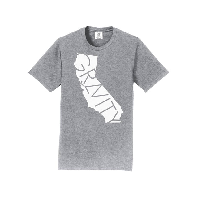 Gravity TradIng Cali Short-Sleeve T-Shirt - Athletic Heather - White Logo - Small