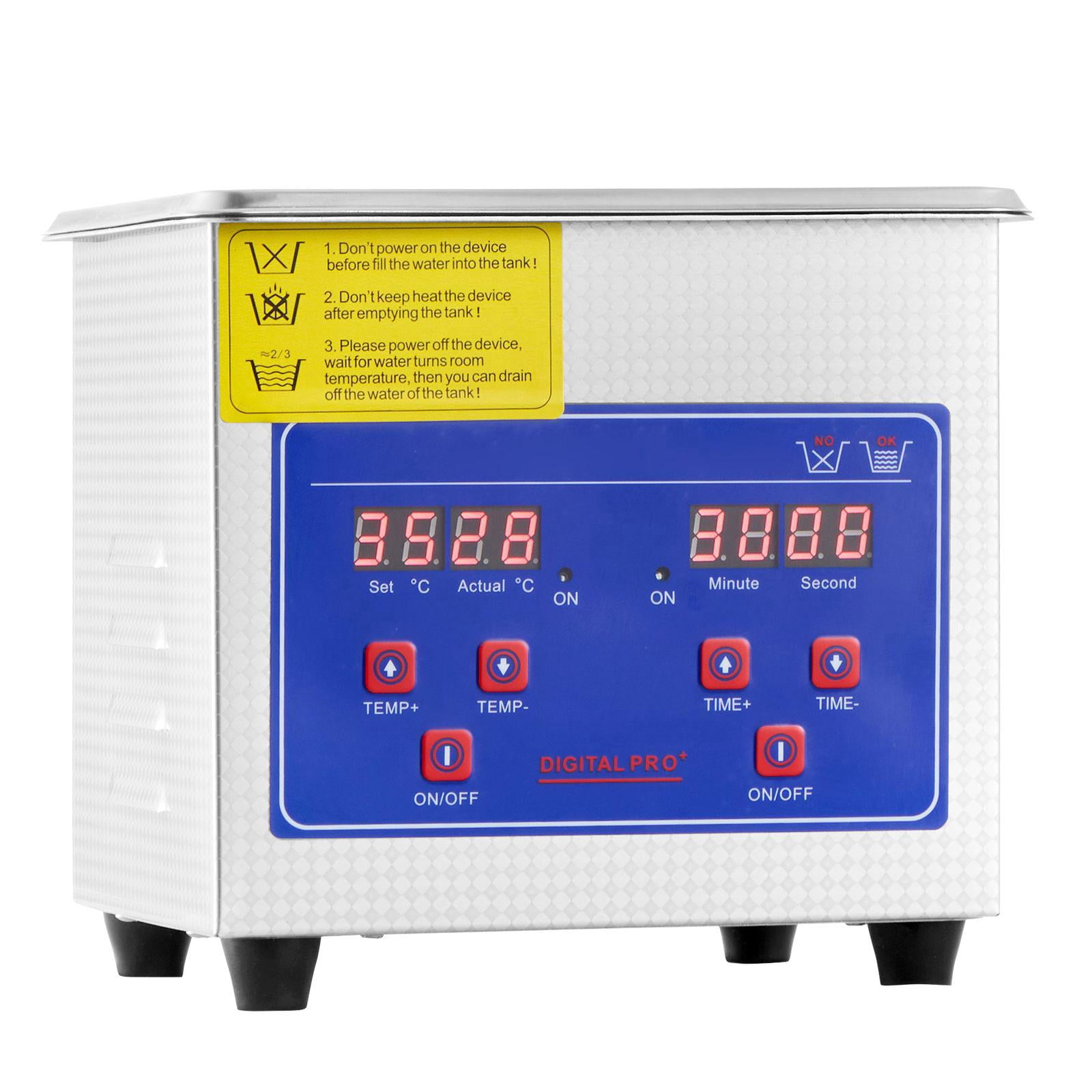Professional Ultrasonic Cleaner 0.3L Digital Timer Heater Stainless Steel 40kHz for Jewelry Glasses Watches Rings Small Parts