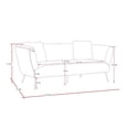 thumbnail image 4 of Pasargad Home Lafayette Velvet Sofa with 2 Pillows Grey, 4 of 6