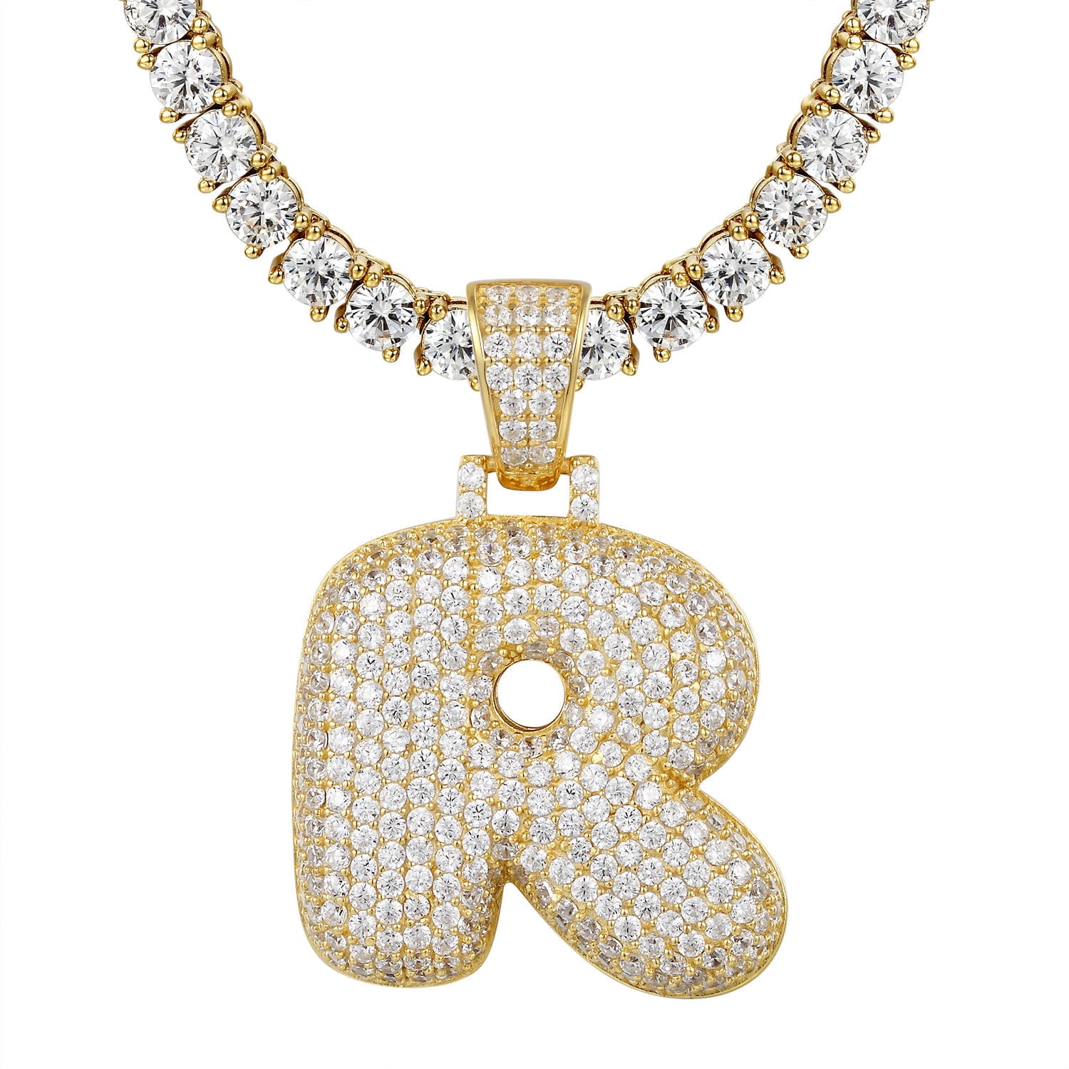 iced out bubble letter chain iced out bubble letter chain