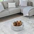 thumbnail image 4 of Best Friends by Sheri SnuggleSoft Faux Fur Calming Donut Bed for Dogs and Cats, Gray, Extra Small, 18x18, 4 of 4