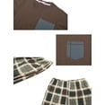 thumbnail image 4 of INSPIRE CHIC Women's Sleepwear Long Sleeve with Pants Plaid Family Pajama Sets L Men's Brown, 4 of 5