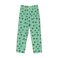thumbnail image 6 of Uemuo Alphabet And Panda Pattern Men's Wide Leg Palazzo Lounge Pants with Pockets Light Weight Loose Comfy Casual Pajama Pants-Large, 6 of 9