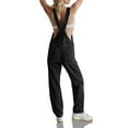 thumbnail image 2 of LANGWYQU Women Sleeveless Denim Jumpsuit Casual Jeans Long Bib Pants, 2 of 4