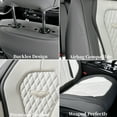thumbnail image 6 of Coverado Car Seat Covers Full Set, Gray&White Front and Back Auto Seat Protectors, Premium Leather Interior Cushions Universal Fit for Most Cars, SUVs and Trucks, 6 of 12