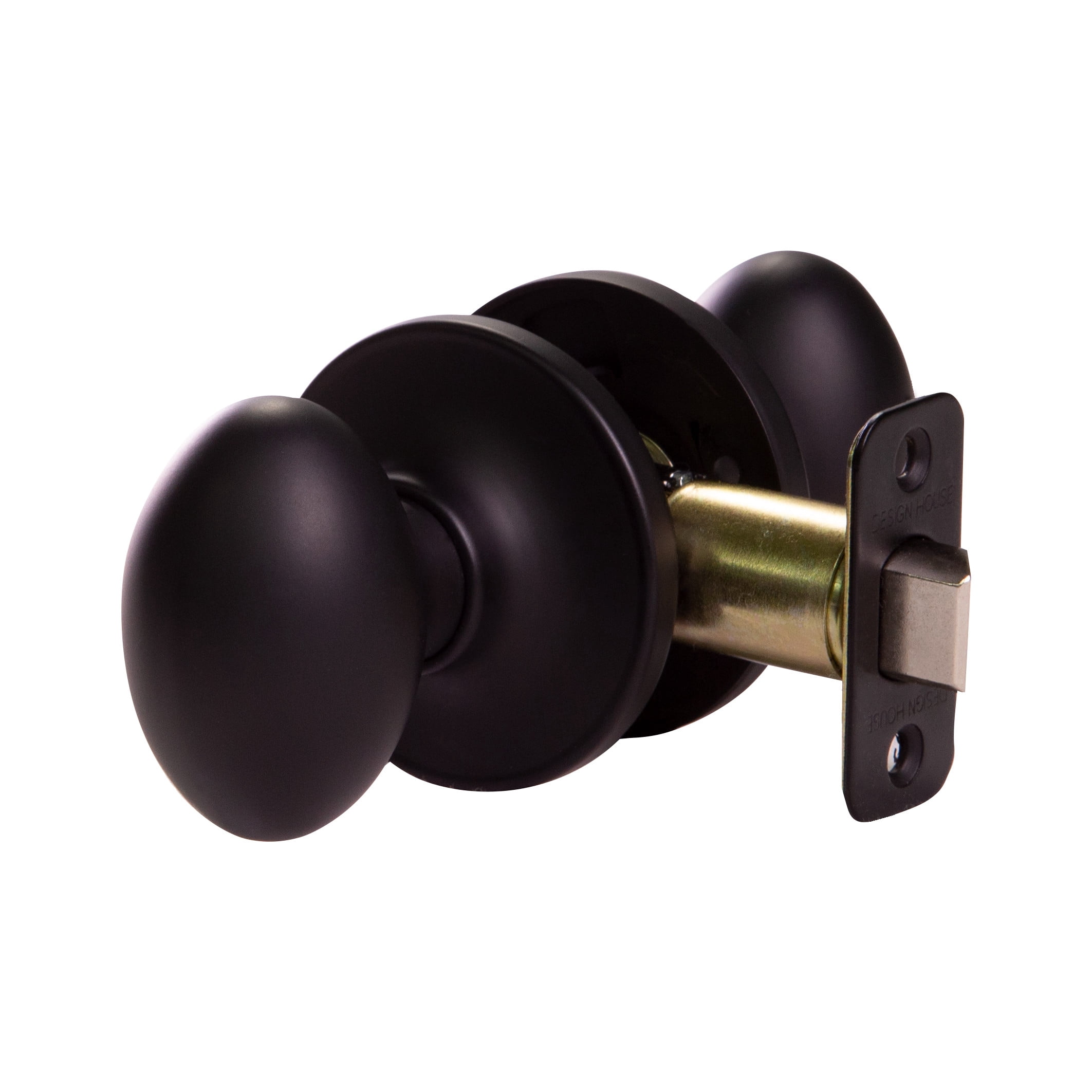 Design House WM377917 Egg Passage Hall and Closet Door Knob Matte Black