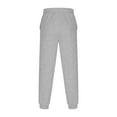 thumbnail image 4 of Zedker Mens Sweatpants Solid Color Drawstring Elastic Waist Ankle-banded Jogger Trousers Daily Clothes with Pockets Gray L, 4 of 6