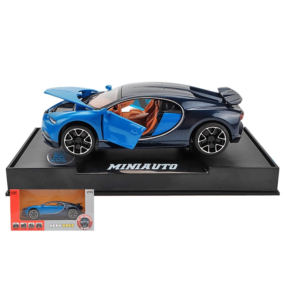 for 132 Bugatti Alloy model Sound And Light Pull Back Toy Car with