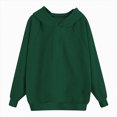 thumbnail image 6 of Towmus Hoodies for Women Fleece Drawstring Hooded Sweatshirts Lightweight Oversized Pullover Long Sleeve Ladies Tops with Pocket, 6 of 6