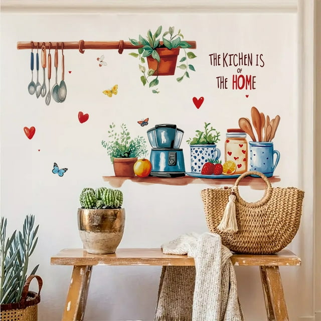 Adhesivos de pared de PVC para utensilios de cocina, 30 x 90 cm