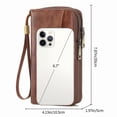 thumbnail image 5 of GAEKEAO Womens Wallet Large Capacity Double Zipper Ladies Card Phone Holder RFID Blocking Leather Clutch Wristlet Grip Strap, 5 of 12