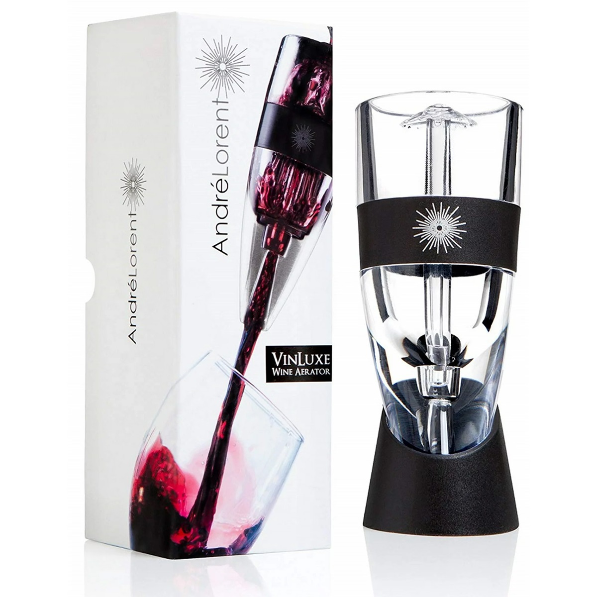 VinLuxe PRO Wine Aerator Diffuser Pourer Decanter with Carrying Case, Black - image 2 of 5