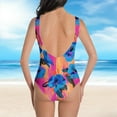 thumbnail image 4 of DISKEBUISS Women Summer Bathing Suit Tummy Control Cheeky One Pieces Swimsuits Vintage Swimwear Beach Sport Athletic, 4 of 6