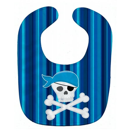 Caroline's Treasures Baby Bib, Pirate Skull & Crossbones