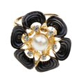 thumbnail image 1 of Elegante Bufanda Hebil Bufandas de Broche Clips Hebil Negro Sunnimix Hebilla de bufanda de flores, 1 of 8