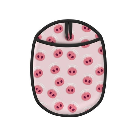 

Rocae Cute Pig Nose for Silicone Pot Holders Oven Mitts Heat Resistant Hot Pads with Pockets Non-Slip Bbq Baking Smoking Potholders 7.5 x9.4