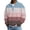 003 Sky Blue, variant on Waffle Polo Shirts for Men Color Block Striped Turndown Collar Long Sleeve Blouse Top Oversized Casual Sweatshirt