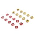 thumbnail image 1 of HILABEE 20 Pcs ABEC-9 608RS Roulements de Roue de Patin à Roulettes Roulements à Billes Jaune+rouge, 1 of 9