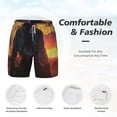 thumbnail image 5 of Lsque Mens Swim Trunks Sunset Western Cowgirl Pattern - Bathing Suit Compression Liner - Beach Swim Shorts Swimwear - (S-3XL) - Stretch Quick Dry -3X-Large, 5 of 9