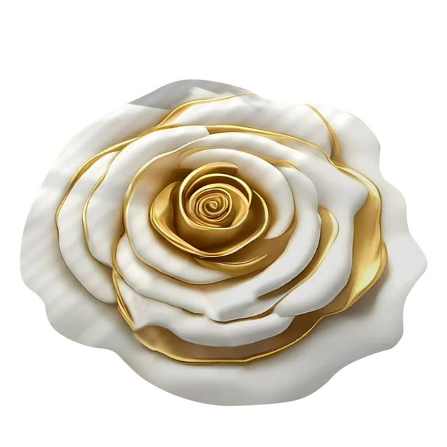 3D Flower Stereo Floor Mat for Bathroom Entryway Floor Cover Absorbent Non Decorative Kiln Stone Design