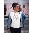 thumbnail image 2 of Rainbow Colored Feathers T-Shirt Women -Image by Shutterstock, Female Small, 2 of 4