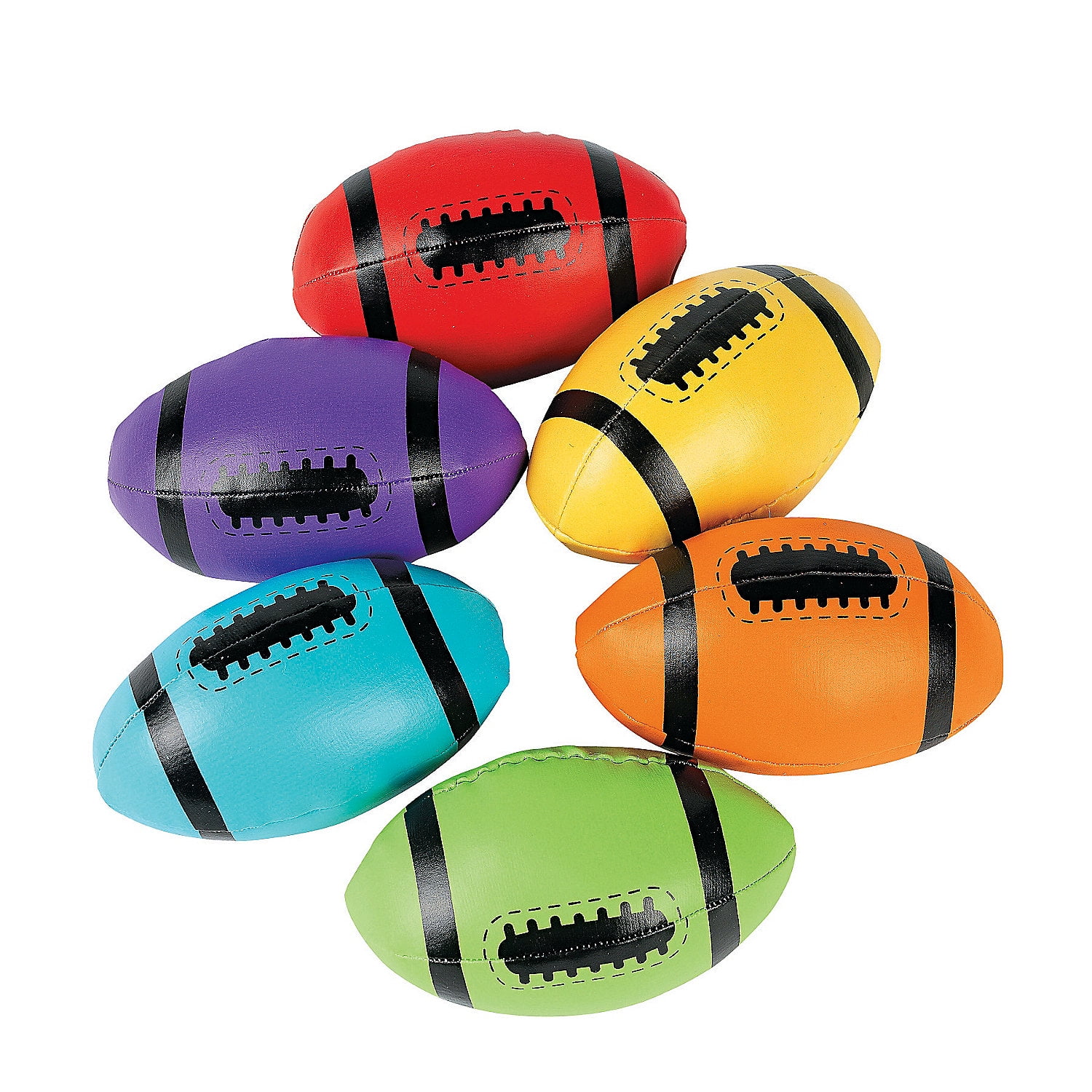 Vinyl Foam Filled Footballs Party Favors 12 Pieces
