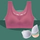 thumbnail image 2 of Gibobby Brasier deportivo para mujer Sujetador de seda de hielo ultrafino para mujer Sujetador deportivo inalámbrico sin costuras de talla grande cómodo con almohadillas extraíbles(Rosa caliente,4XL), 2 of 5