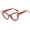 Red, variant on Pearl Diamond Cat Eye Oversized White Glasses Frame for Women Sexy Ladies Elegant Eyeglasses Frame