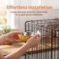 thumbnail image 4 of Stainless Steel Hanging Pet Bowl for Crate – Adjustable Hook-on Cage Water & Food Feeder for Dogs Cats | Splash Proof Rim, Detachable & Easy Clean, 4 of 7
