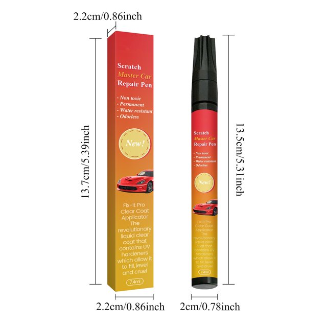 Vwrxbz Car Touch Up Paint Pen Scratch Repair Auto Body Fix Clear Coat Chip Remover 7.4ml