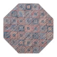 thumbnail image 3 of Unique Loom Sisu Collection Area Rug - Aksil (5' 3" Octagon Peach and Blue/Navy Blue), 3 of 7