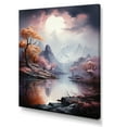 thumbnail image 2 of Designart "Lunar Fantasy Landscape With Musical Echoes" Surrealism Wall Decor, 2 of 7