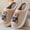 Khaki, variant on Lovely Cartoon Bear Woolen Slippers For Women Winter Indoor Thick-soled Non-slip Home Slippers Breathable Warm Bedroom Floor House Shoes