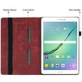 thumbnail image 2 of Allytech Case for Samsung Galaxy Tab S2 9.7 Inch 2015 (SM-T810/SM-T813/SM-T815 /SM-T819) with Pen Holder & Card Pocket, Multi-Angle Viewing Shockproof Slim Soft TPU Back Cover Case, Winered, 2 of 8