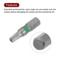thumbnail image 4 of Uds T25 Torx Hexagonal Destornillador 1/4" Hexagonal Vástago 1" Longitud S2 Acero Magnético Potencia Perforadora Brocas, 4 of 6