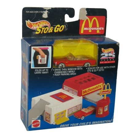 Hot Wheels Sto & Go McDonald’s (1994) Mustang Fold Up Toy Car
