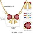 thumbnail image 4 of FindChic 14K Gold Plated Necklace for Women, Love Heart Cubic Zirconia Pendant January Birthstone Bow Necklaces Birthday Mothers Day Jewelry Gifts Her Wife Lady Adults Ideas, 4 of 9