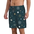 thumbnail image 2 of Zufioo Christmas Snowflake for Men's Casual Beach Shorts, Sports Fitness Quick-drying Drawstring Shorts with Pockets for Home Wear-X-Large, 2 of 6