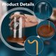 thumbnail image 4 of Pocket Watch Glass Display Dome with Hook 5.7"x4" Watch Display Jar Decorative Watch Display Case with Wood Base Plants Dome Showcase for Pocket Watch Medals Collectibles Ornaments, 4 of 5