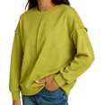 thumbnail image 6 of Oversized Sweatshirt for Women Long Sleeve Drop Shoulder Casual Seams Plain Crewneck Sweatshirts Pullover Tops, 6 of 7