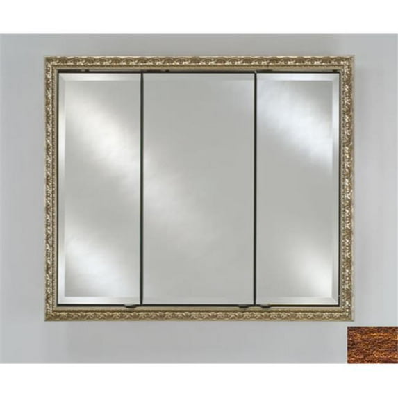 Afina Corporation TD3830RTRICO 38 in.x 30 in.Recessed Triple Door Cabinet - Tribeca Hammered Copper