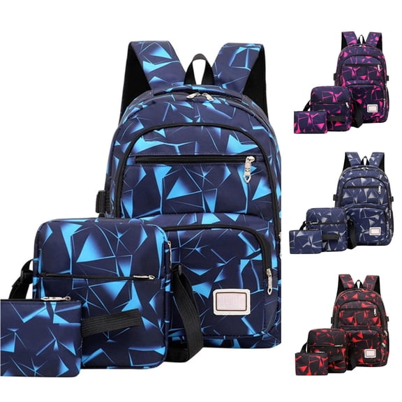 FYDUU Backpack for Boys 3Pcs Cool Fashion School Backpack with Lunch Box & Pencil Case for Kids Bookbag Casual Schoolbag Daypack