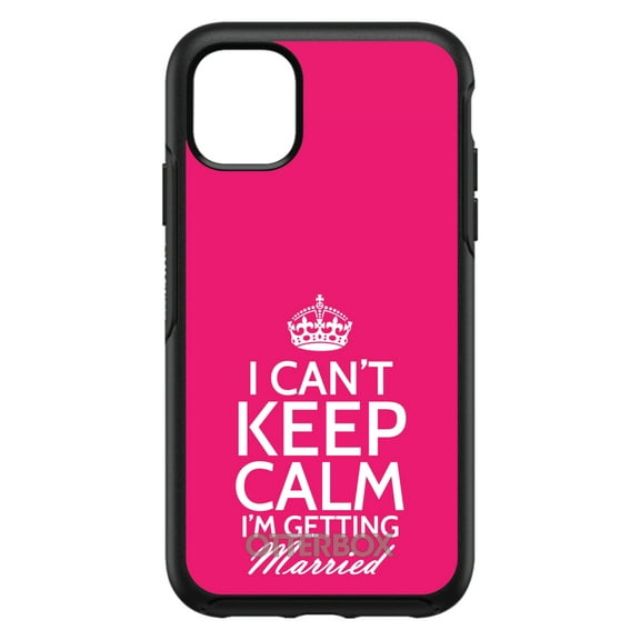 DistinctInk OtterBox Symmetry Custom Case for Apple iPhone 15 (6.1" Screen) - Can't Keep Calm I'm Getting Married - Wireless Charging Compatible