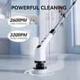 thumbnail image 4 of Electric Bathroom Cleaning Brush, Cordless Spin  Full   IPX7 with Adjustable Handle, 8 Replaceable Brush Heads for Bathtub/Kitchen/Window/ -SD-CTB01, 4 of 6