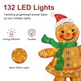 thumbnail image 5 of 47" Pre-Lit Outdoor Gingerbread Woman Christmas Holiday Décor with 132 Warm White Twinkling LED Lights, 5 of 6