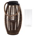 thumbnail image 2 of Truu Design Rustic Wooden Rattan Lantern Candle Holder, 2 of 4